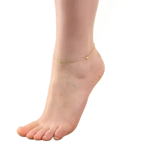Enkelbandjes>amor Enkelband Voor Dames En Heren, Unisex, Goud 375 | Hart