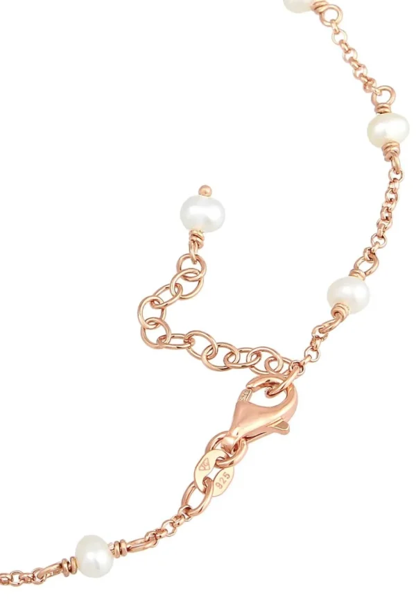 Enkelbandjes>Elli Dames Enkelbandje Elegant Met Zoetwaterparels In 925 Sterling Zilver
