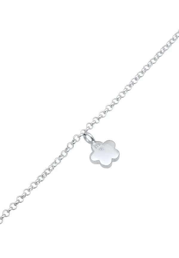 Enkelbandjes>Elli Dames Enkelbandje Hanger Bloem Eenvoudig Met Kristallen In 925 Sterling Zilver