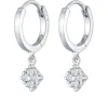Oorringen>Elli DIAMONDS Dames Creools Hanger Fonkelend Met Diamant (0,056 Ct.) In 925 Sterling Zilver