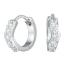 Oorringen>Elli DIAMONDS Dames Creools Basis Met Lab-Gekweekte Diamanten (0,07 Ct) In 925 Sterling Zilver
