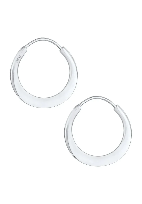 Oorringen>Elli PREMIUM Oorbellen Dames Creools Basis In 925 Sterling Zilver Verguld