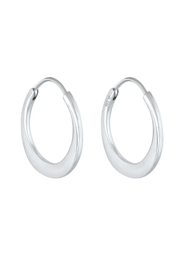 Oorringen>Elli PREMIUM Oorbellen Dames Creools Basis In 925 Sterling Zilver Verguld