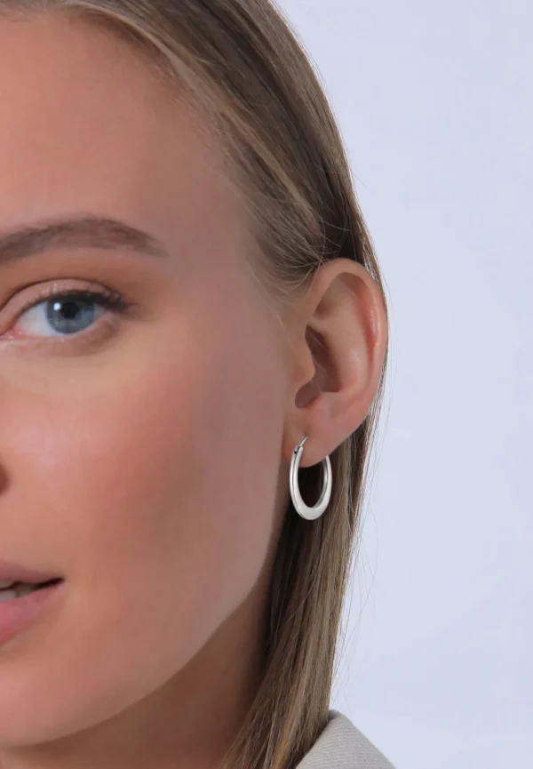 Oorringen>Elli PREMIUM Oorbellen Dames Creools Basis In 925 Sterling Zilver Verguld