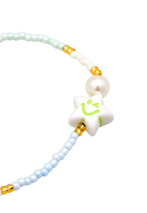 Accessoires>Elli Telefoonketting Kralen Kleurrijk In 925 Sterling Zilver Verguld