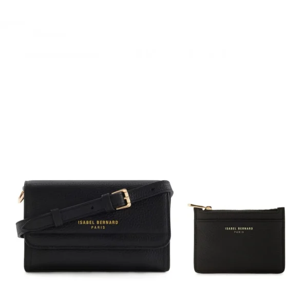 Sieraden Sets>Isabel Bernard Cadeau D'Isabel Dames Crossbody Tas Leer - Zwart