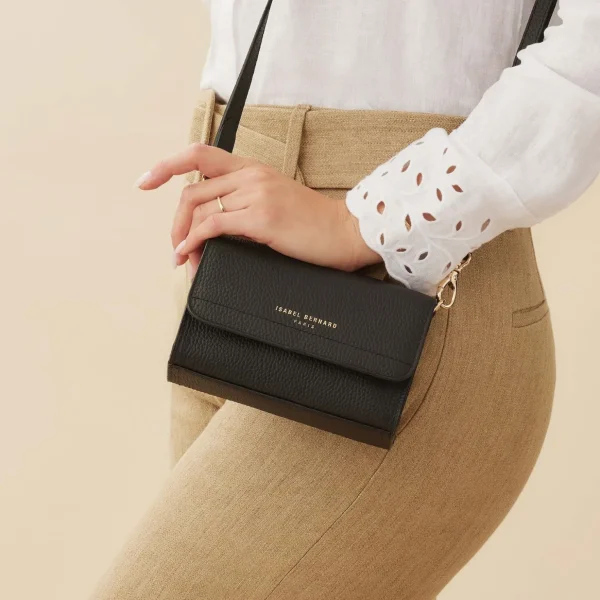 Sieraden Sets>Isabel Bernard Cadeau D'Isabel Dames Crossbody Tas Leer - Zwart
