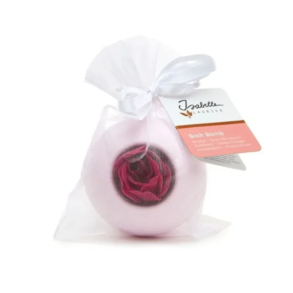 Badzout & Bruisballen>Isabelle Laurier Badbruisbal Rosa Rosa In Organza Zakje - Rozen