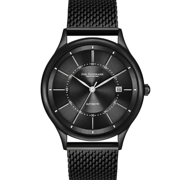 Herenhorloges>Joh. Rothmann Zelfopwindend Horloge Modern I. In Zwart Edelstaal In Zwart