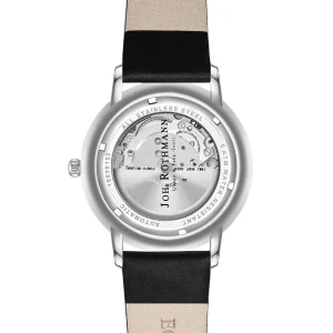 Herenhorloges>Joh. Rothmann Zelfopwindend Horloge Classic In Zilver Echt Leer In Zwart