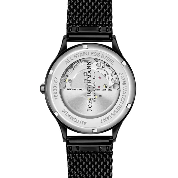 Herenhorloges>Joh. Rothmann Zelfopwindend Horloge Modern I. In Zwart Edelstaal In Zwart