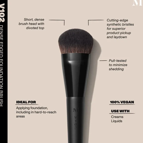 Foundationpenselen>Morphe Vegan Pro Series V102 Foundationpenseel Met Compacte Randen