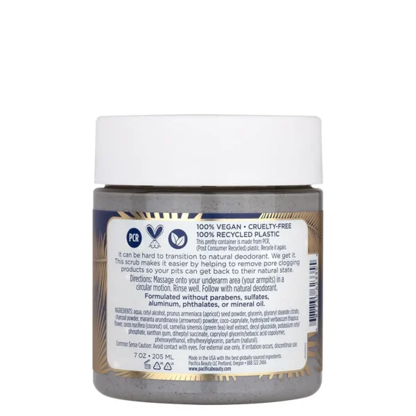 Voetscrub>Pacifica Kokosnoot & Houtskool Oksels Detox Scrub
