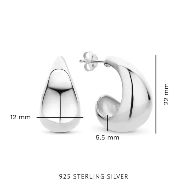 Oorringen>Parte Di Me Bibbiena Poppi Dames Oorringen/Oorbellen Zilver - Zilver