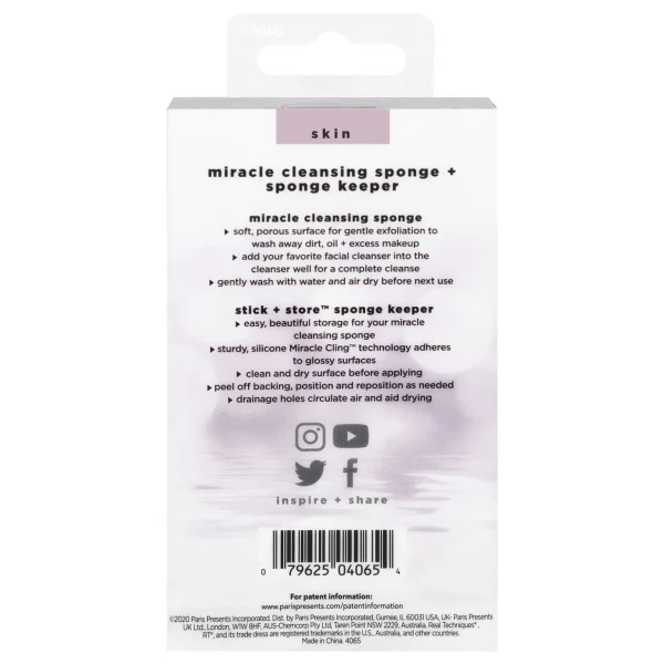 Sponzen>Real Techniques Cleansing Sponge + Keeper