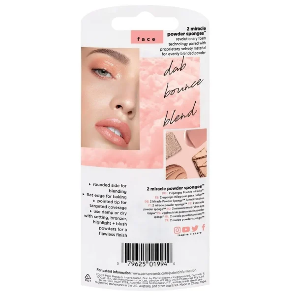Make-Up Sponzen>Real Techniques Miracle Powder Sponge, Tweepack