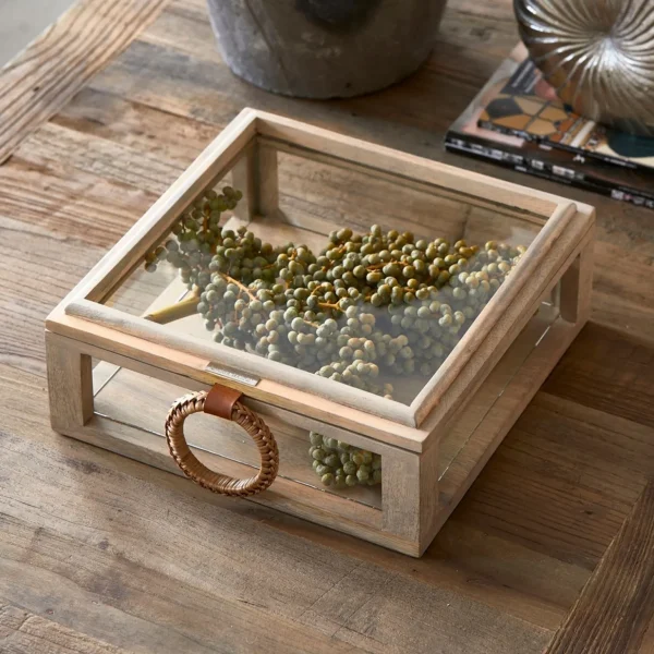 Opbergers>Riviera Maison Canggu Vitrine Box, Opbergkist Klein Met Handvat