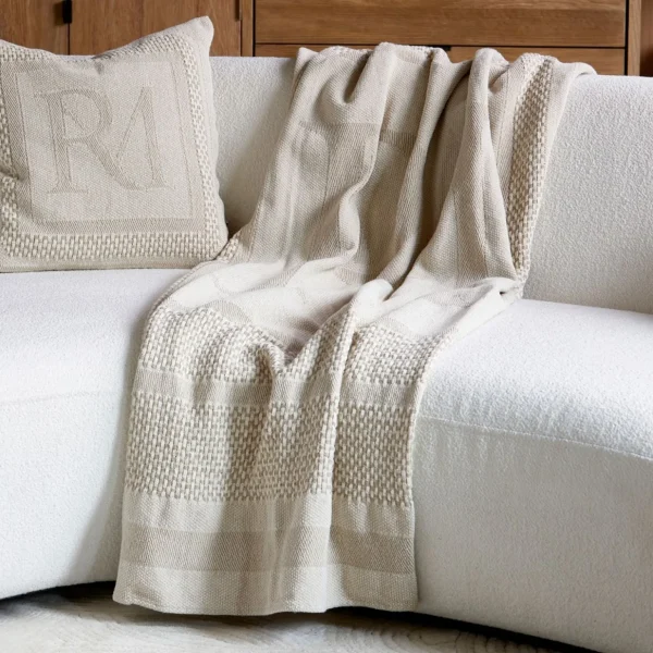 Plaids>Riviera Maison Monogram Jacquard Plaid
