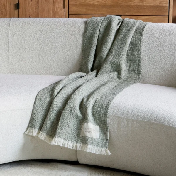 Keukentextiel>Riviera Maison Rm Seafoam Fringes Plaid