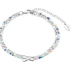Enkelbandjes>s.Oliver Enkelband Voor Dames, Roestvrij Staal, Glas | Infinity
