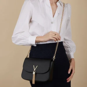 Handtassen>Valentino Bags Divina Dames Crossbodytassen/Handtassen Faux Leeg - Zwart