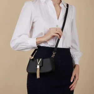 Handtassen>Valentino Bags Divina Dames Crossbodytassen/Handtassen Faux Leeg - Zwart