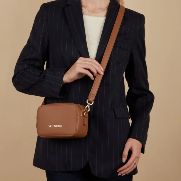Laptoptassen>Valentino Bags Zero Dames Crossbody Tas Kunstleer - Bruin