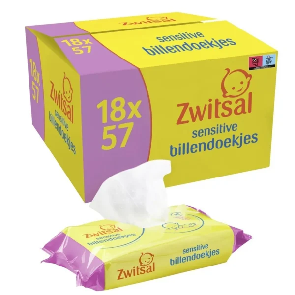 Babydoekjes & Luiers>Zwitsal Sensitive Billendoekjes Voordeelverpakking